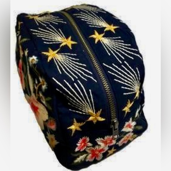 🆕 Authentic Johnny Was Lissa Makeup Bag Sapphire Blue NWT - Picture 7 of 11